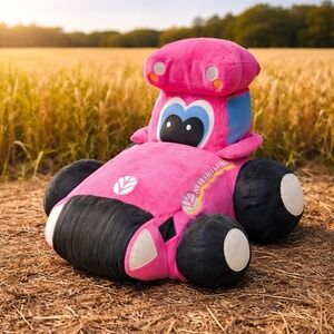 Pillow Pets New Holland Tractor Plush‎ Pink Farm Toy Stuffed Pillow 2014 Kids